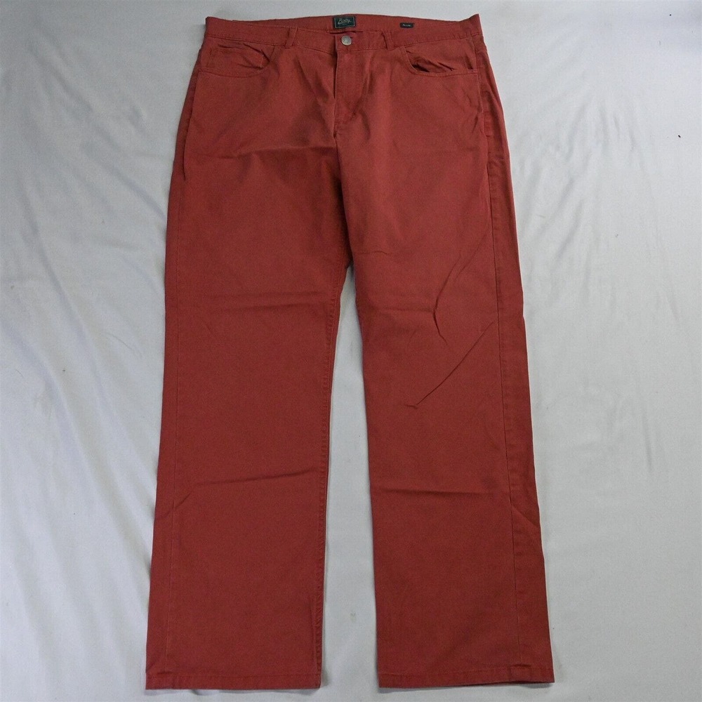 Bixby Nomad 36 x 32 Red Relaxed Fit 5‎ Pocket Chino Pants